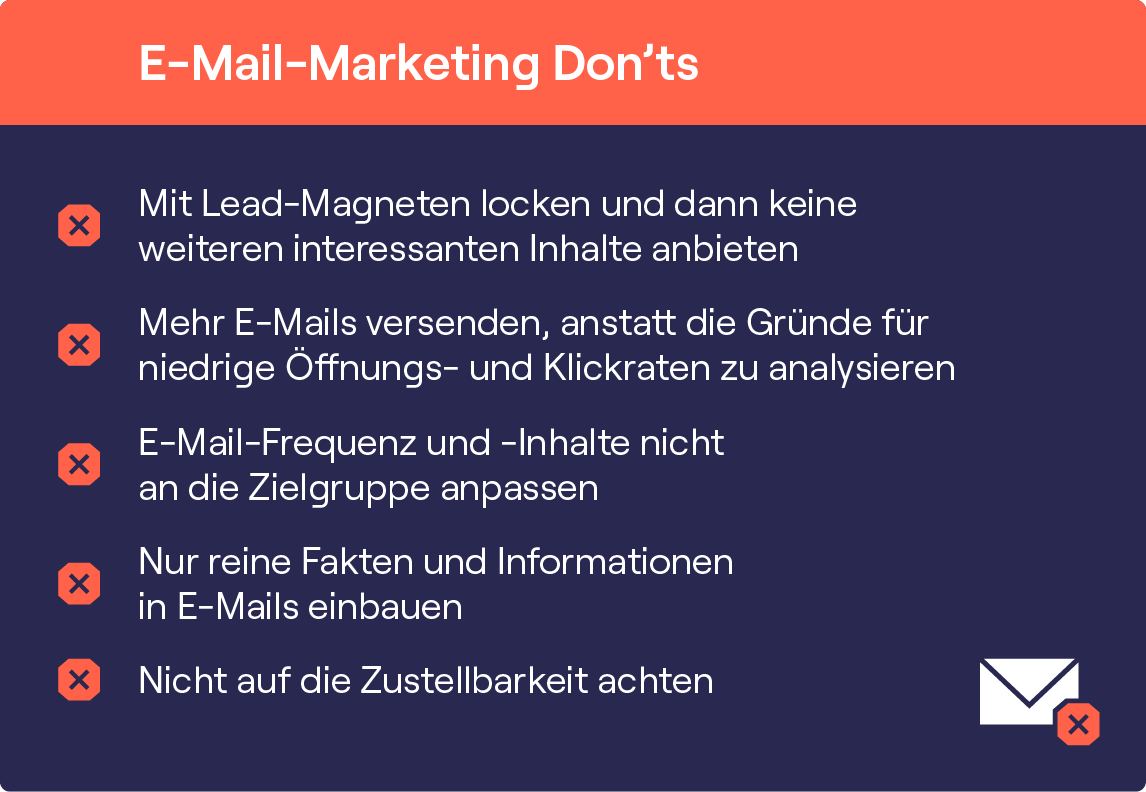 Was Marketer für Ihr E-Mail-Marketing vermeiden sollten.