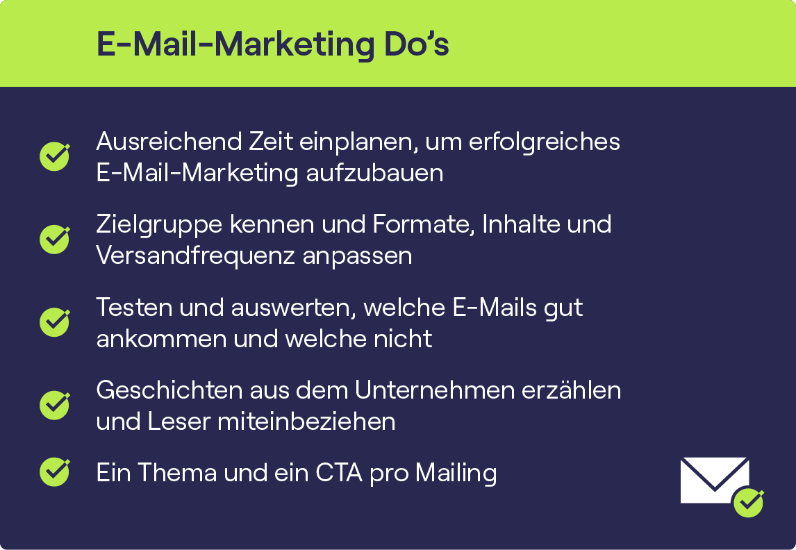 Was Marketer in ihr E-Mail-Marketing einbauen sollten.