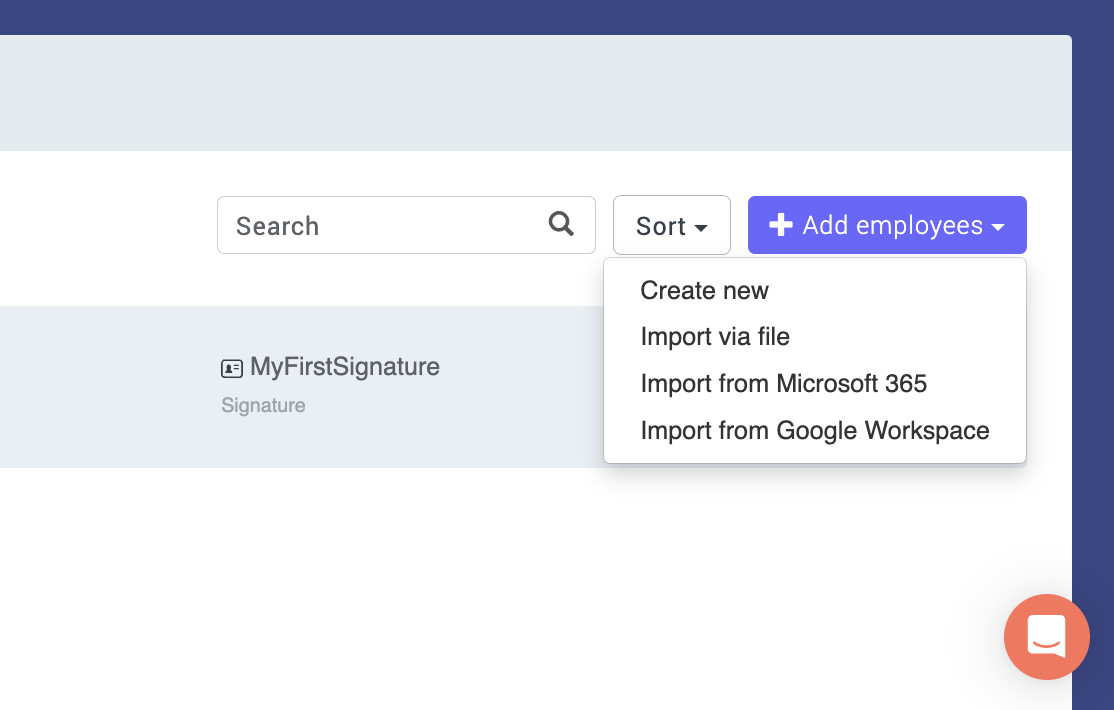 Keep your Mailtastic employee data up to date by connecting Mailtastic to your Microsoft 365 or Google Workspace database.