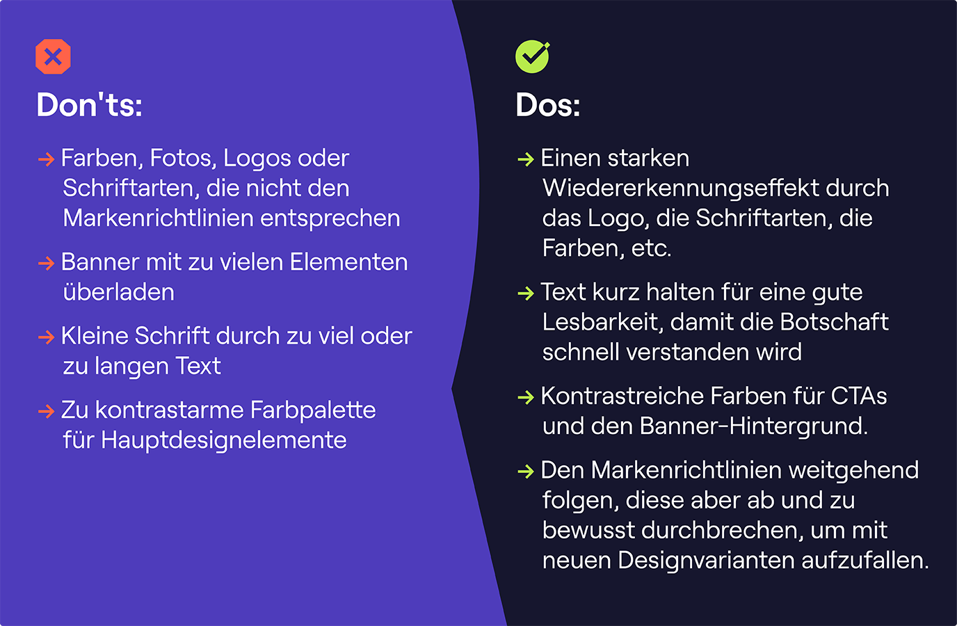Dos & Don'ts für das Design von Signatur-Banner