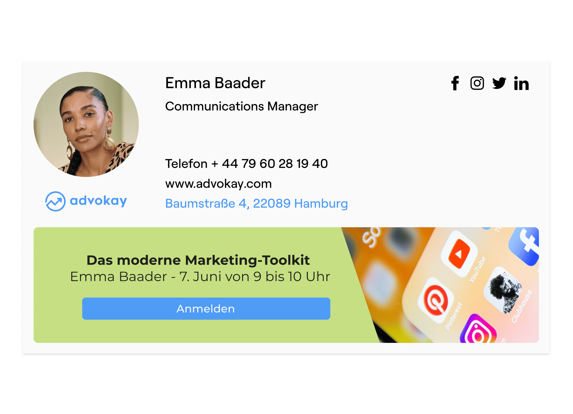 E-Mail Signatur Beispiel Marketing