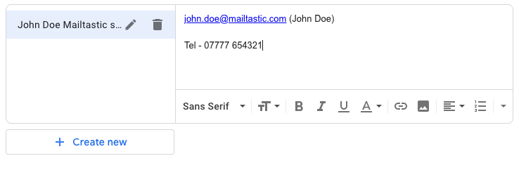 Gmail signature