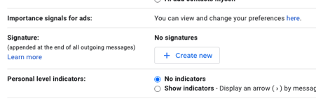 Gmail signature