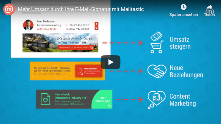 Mailtastic Youtube